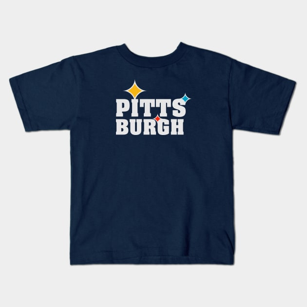 Pittsburgh Football Team Color Kids T-Shirt by Toogoo